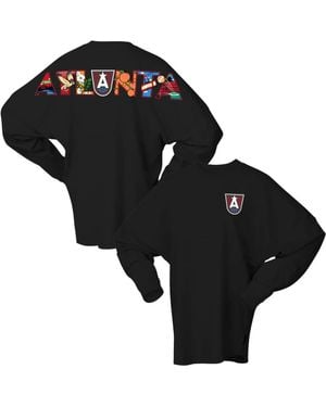 Spirit Jersey Atlanta Dream Oversized Preppy City Long Sleeve T-Shirt - Black
