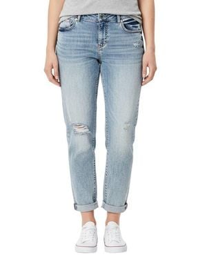 Slink Jeans Straight Leg Boyfriend Jeans - Blue