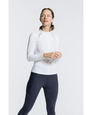 AVI Pickleball Volley Zip Long Sleeve - White