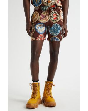 Amiri Coasters Print Swim Trunks - White