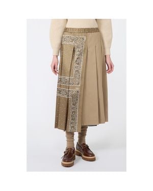 Weekend by Maxmara Pleated Midi Skirt - Natural