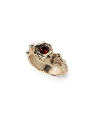Faris Spell Garnet Ring - Metallic