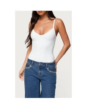 Edikted Teaghan Camisole Bodysuit - Blue