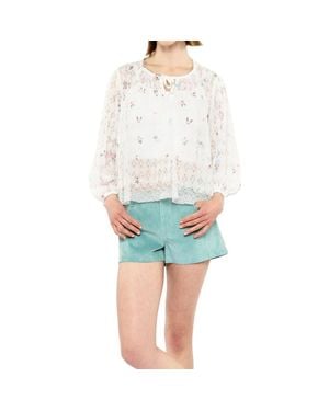 Anna Sui Embroidered Lacey Trellis Blouse - White
