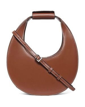 STAUD Mini Moon Leather Bag - Brown