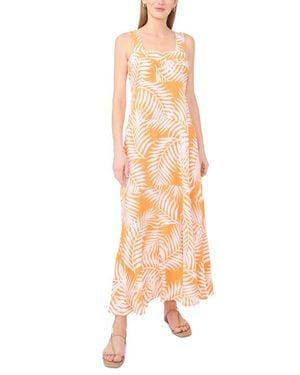 Vince Camuto Palm Print Maxi Dress - White