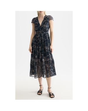 Scotch & Soda Cross Stich Embroidery Dress - Blue