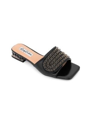 Lady Couture Clear Rhinestone Slingback Sandal - Black