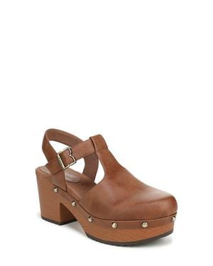 Dr. Scholls Classic Day Slingback Platform Clog - Brown