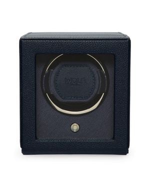 Wolf Cub Single Watch Winder With Cover - Blue