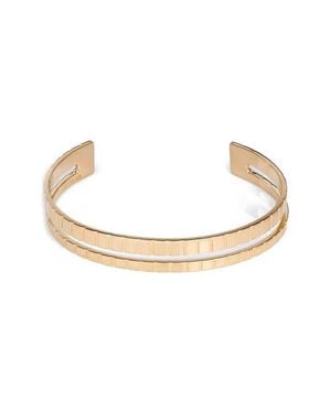 LIV Slim Slot Cuff Bracelet - White