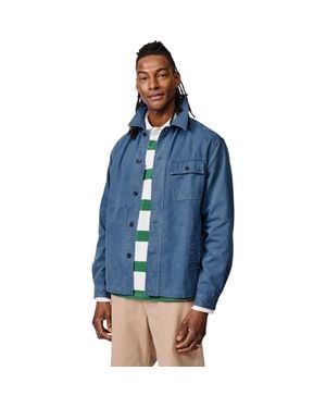 aubi Dowse Long Sleeve Relaxed Worker Jacket - Blue