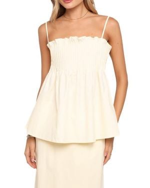 Petal & Pup Carson Pintuck Sleeveless Top - White
