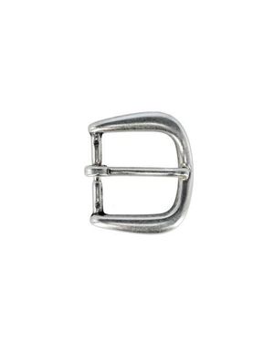 Trafalgar 30Mm Solid Brass Rounded Minimalist Harness Belt Buckle - Metallic