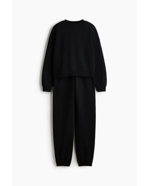 H&M 2-Piece Sweatshirt Set - Black