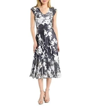 Komarov Print Cap Sleeve Dress - Multicolor