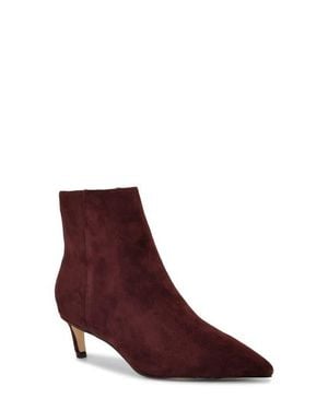Nine West Brite Pointed Toe Kitten Heel Bootie - Purple