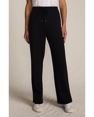 Lands' End Sport Knit High Rise Pull On Relaxed Straight Leg Pants - Black