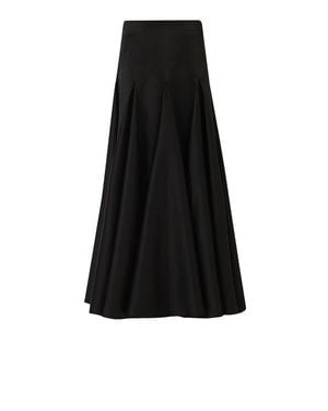 eem Flared Godet Skirt - Black