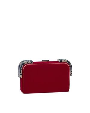 LarAllan Liz Velvet Clutch - Red