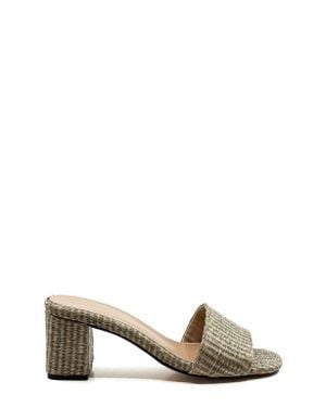 Andrea Gomez Claudia Raffia Mule - Gray