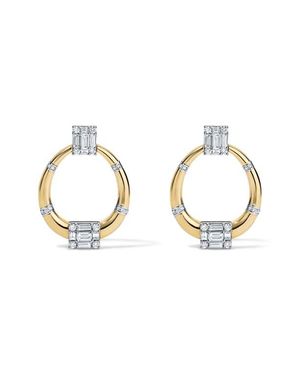 Mindi Mond Clarity Knocker Diamond Earrings - Metallic