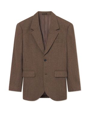 Les Deux Yale Check Wool Blend Tweed Sport Coat - Brown