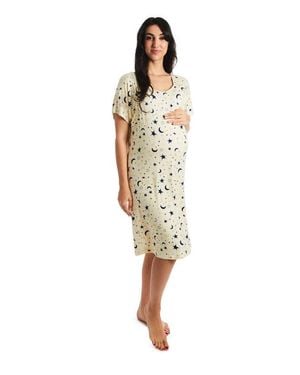 Everly Grey Rosa Maternity/Nursing Hospital Gown - Natural