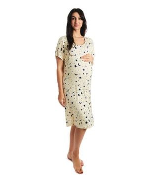 Everly Grey Rosa Maternity/Nursing Hospital Gown - Natural