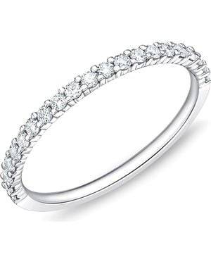 Memoire Petite Prong Diamond Eternity Band - Metallic