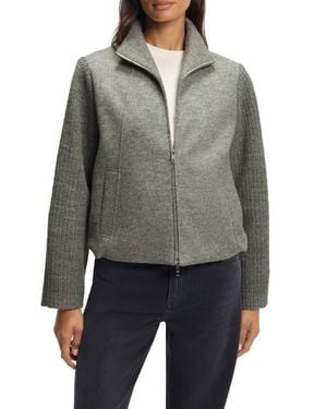 BOSS Jundalini Crop Wool Jacket - Gray