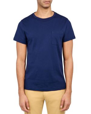 Con.struct Slim Fit Solid Crew T-Shirt - Blue