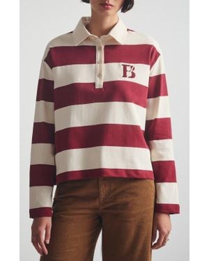 Brooklyn Industries Stripe Rugby Shirt - Red