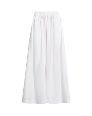 BOSS Talini Cotton Wide Leg Pants - White