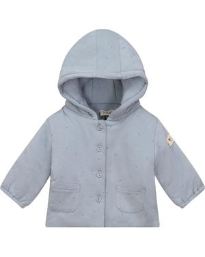 Bebe Bella Sprinkle Print Puffy Hood Jacket - Blue