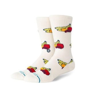 Stance Fruits Combed Cotton Blend Crew Socks - White