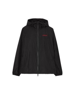 Burberry Heart Knight Nylon Clapton Hooded Jacket - Black