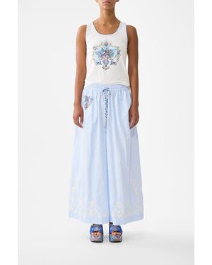 CAMILLA Jersey Scoop Neck Tank Top - White