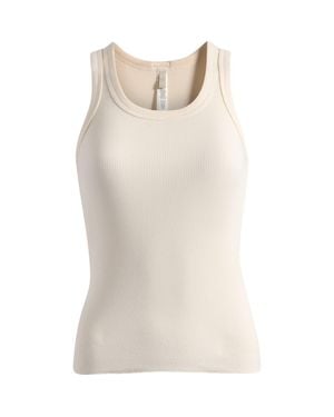 Skims Scoop Cotton Rib Tank - Natural