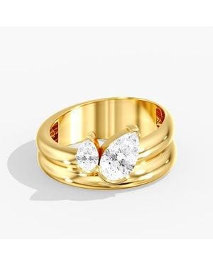 Everlee Aura Pear Duo Lab Diamond Ring - Metallic