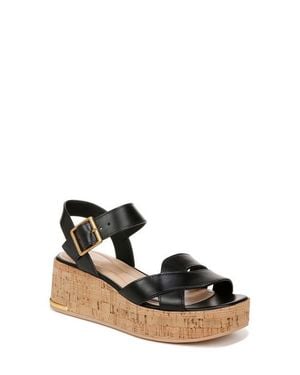 Franco Sarto Tilly Ankle Strap Platform Wedge Sandal - Black