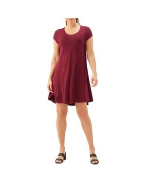 Karen Kane Maggie Cap Sleeve Trapeze Dress - Red