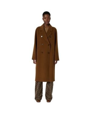 Gerard Darel Milena Tailored Double-Breasted Coat - Brown