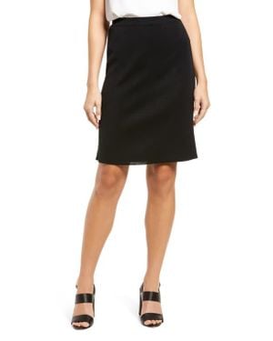 Ming Wang Knit Pencil Skirt - Black