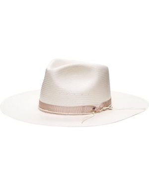 Stetson Jw Marshall Straw Hat - White