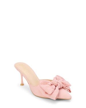 Matisse Goldie Bow Pointed Toe Mule - Pink