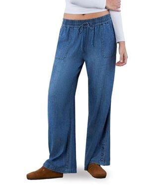 Billy T Hero High Waist Wide Leg Pants - Blue