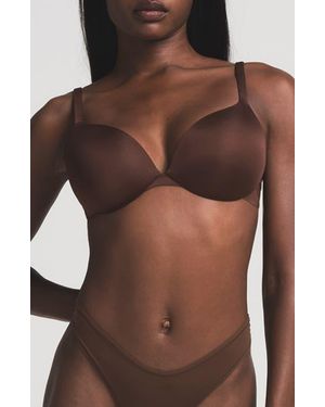 Skims Ultimate Teardrop Underwire Push-Up Bra - Brown