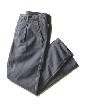 Marine Layer Rowan Pleated Cotton & Linen Pants - Black