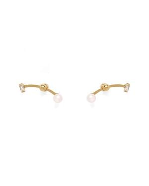 Lady Grey Jewelry Orion Front/Back Earrings - Metallic